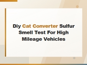 Diy Catalytic Converter Sulfur Smell Test for High Mileage Vehicles